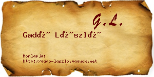 Gadó László névjegykártya
