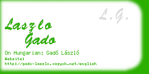 laszlo gado business card